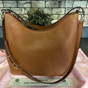 KATE SPADE ZIPPY PEBBLED LEATHER SHOULDER HANDBAG